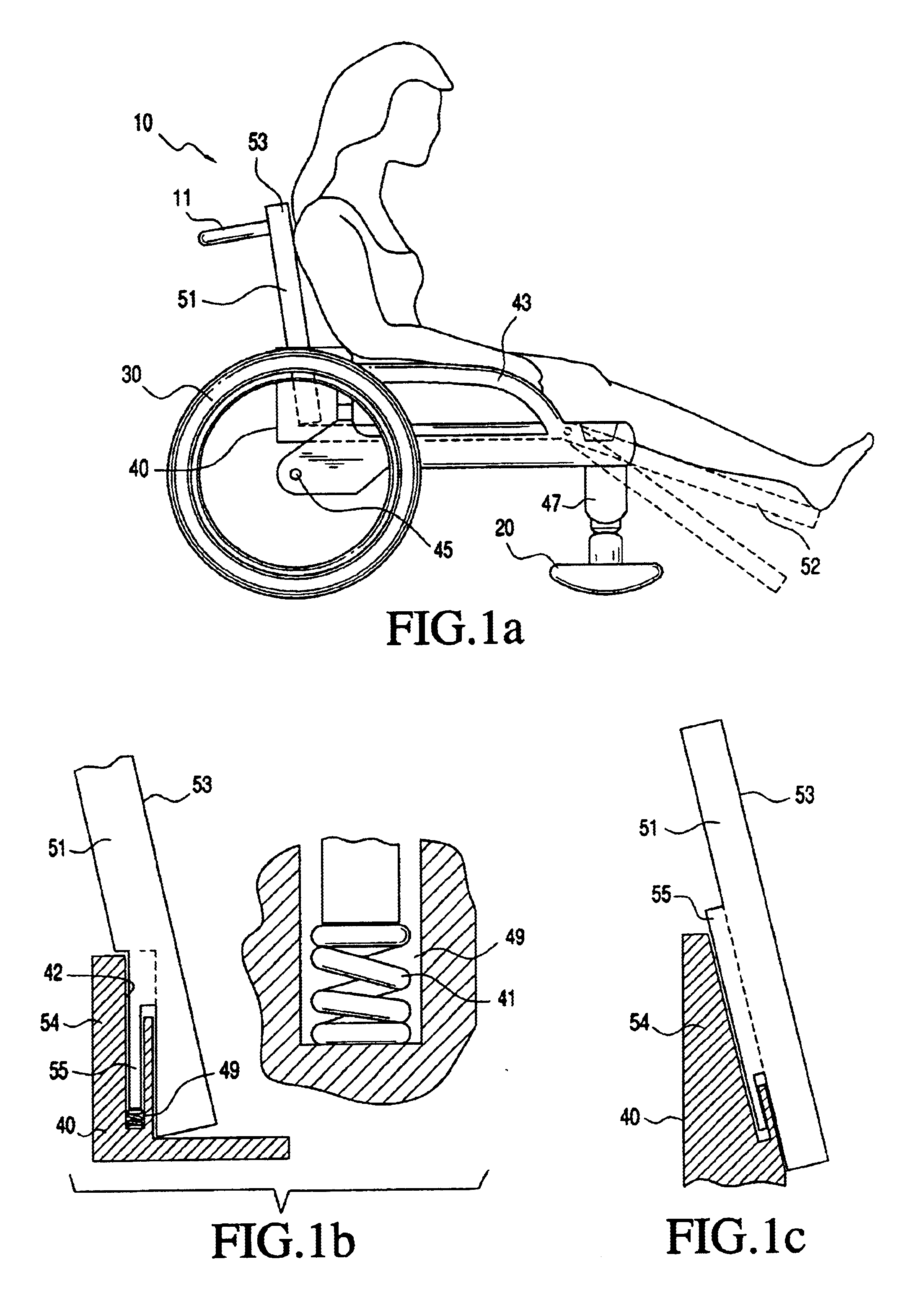 Dignified broad footprint beach wheelchair