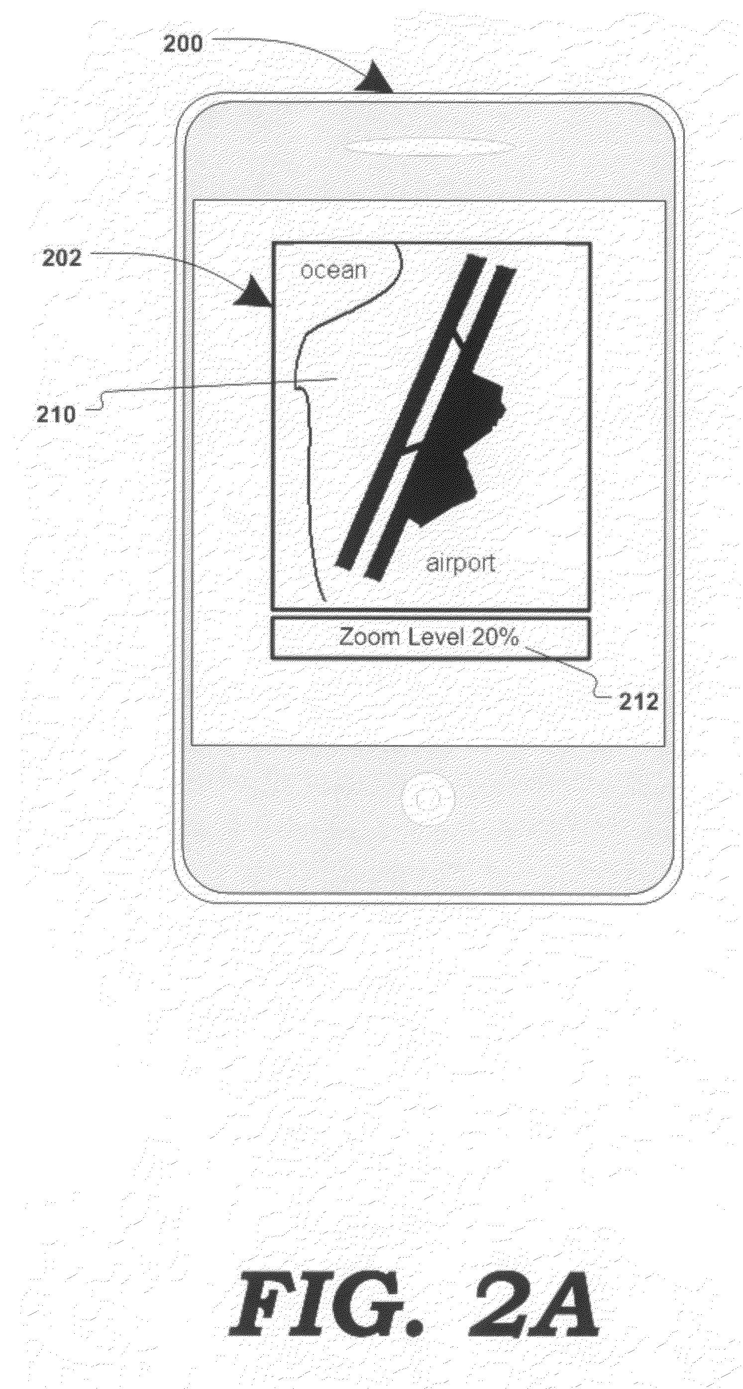 Displaying content associated with electronic mapping systems