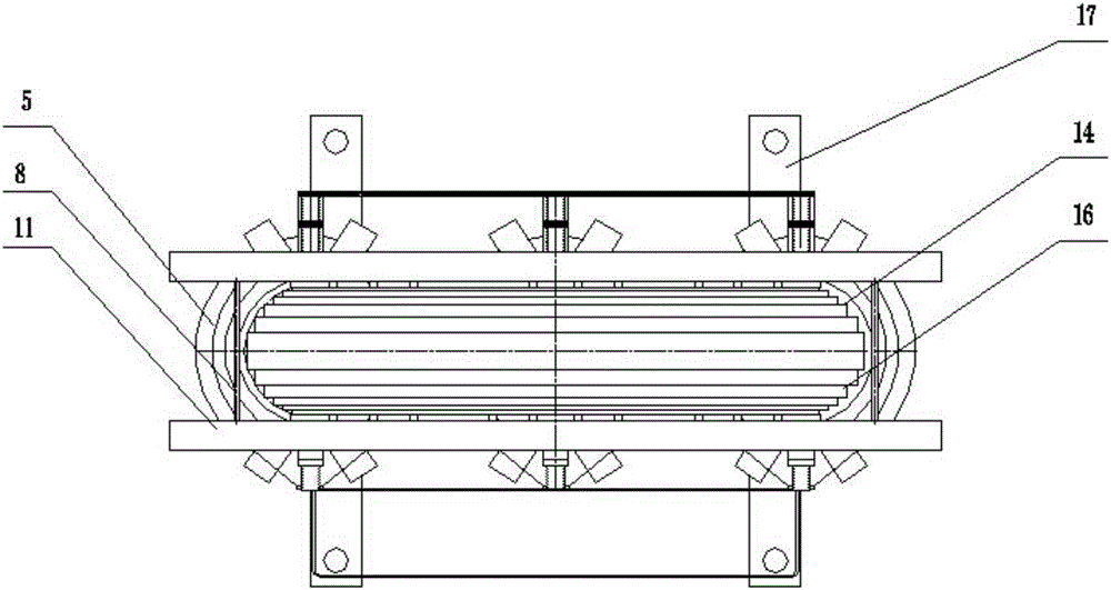 Resin casting coil dry-type transformer structure and assembling method thereof