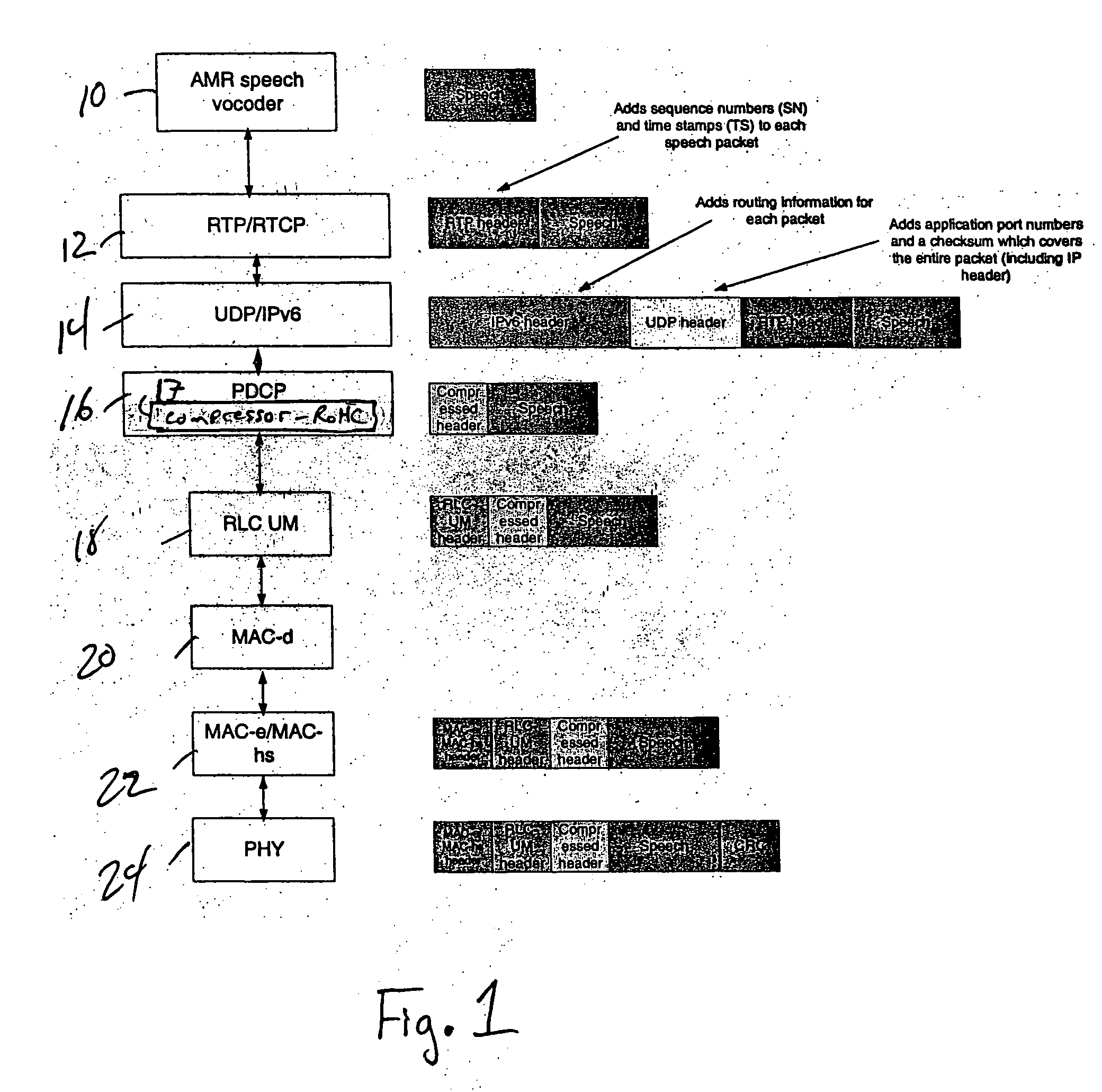 Header elimination for real time internet applications