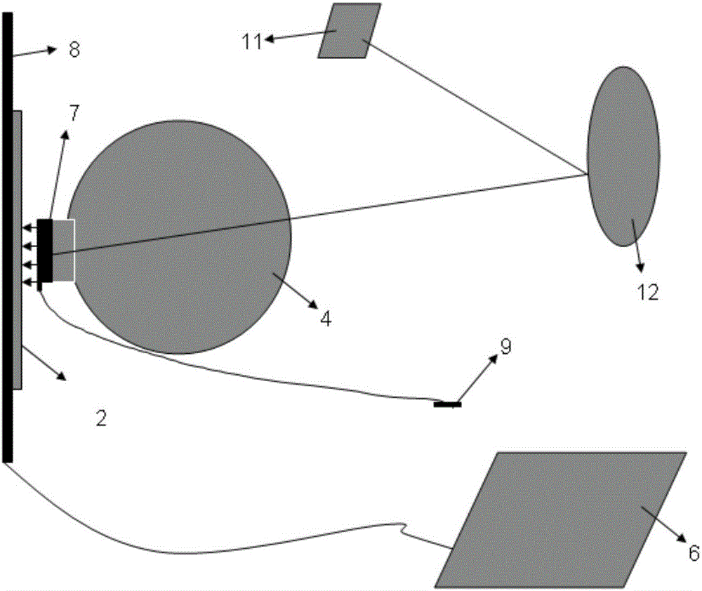 QE testing apparatus and testing method for solar cell