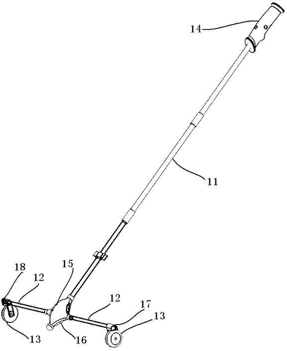 Blind crutch with stretchable cross rod