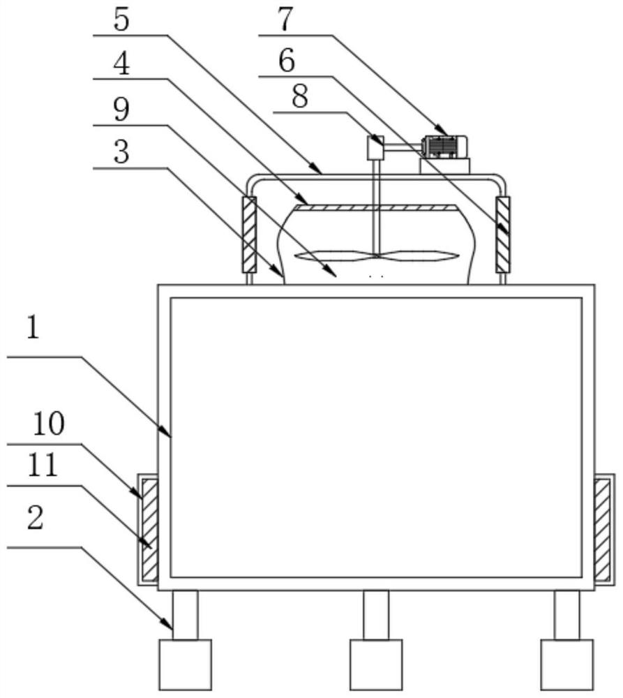 Efficient sand prevention and dust removal device for cooling tower