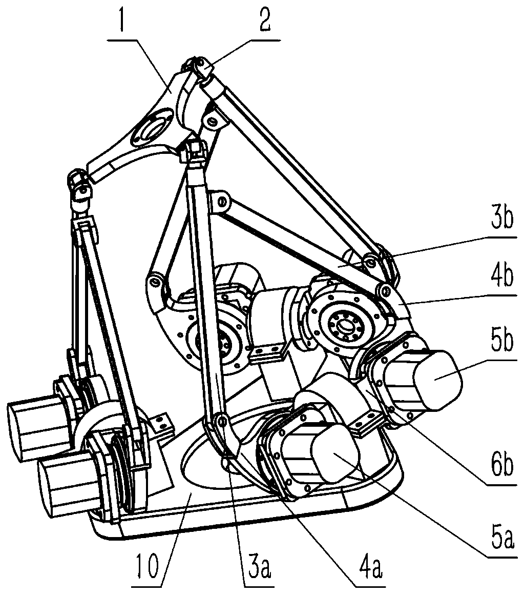 Six-freedom-degree parallel robot mechanism