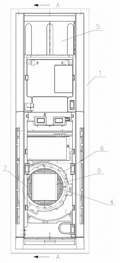 Cabinet-type air conditioning unit with dedusting device