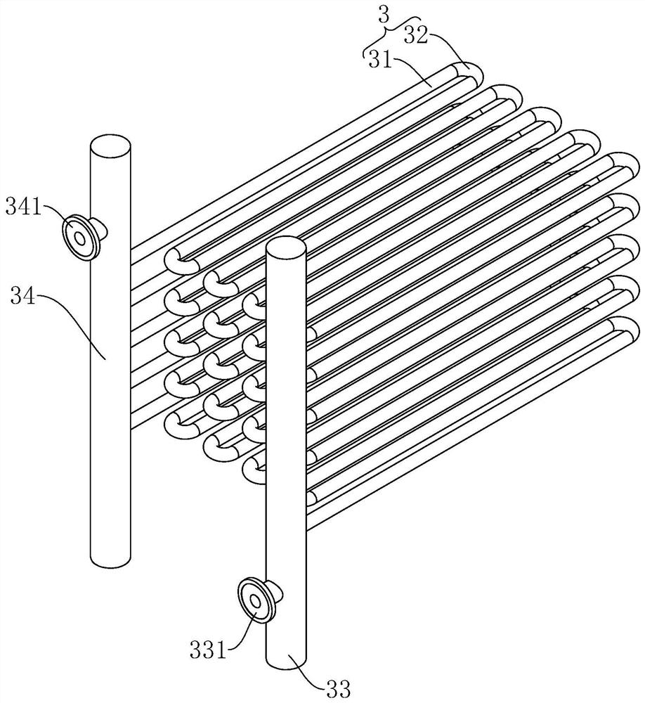 A flue gas waste heat recovery device