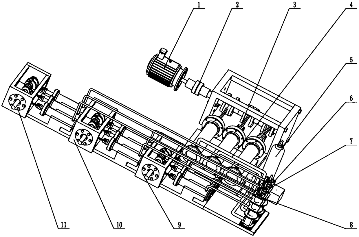 Alternating-current hydraulic multi-motor high-precision synchronous rotation control device