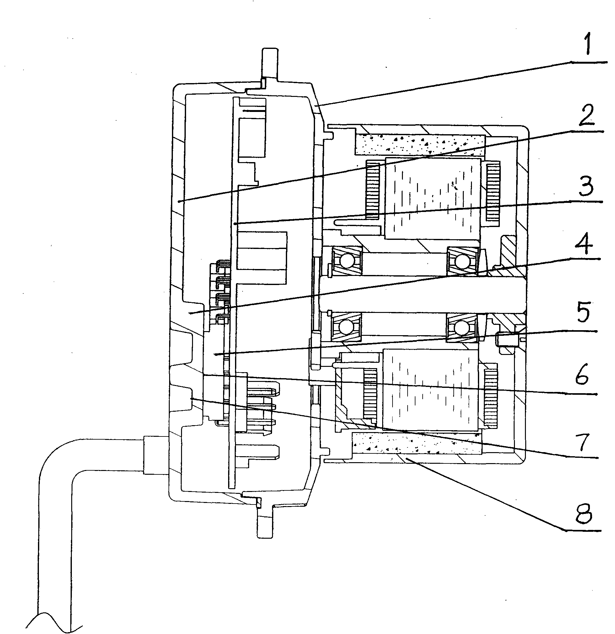 Radiating structure for outer-rotor direct-current brushless motor