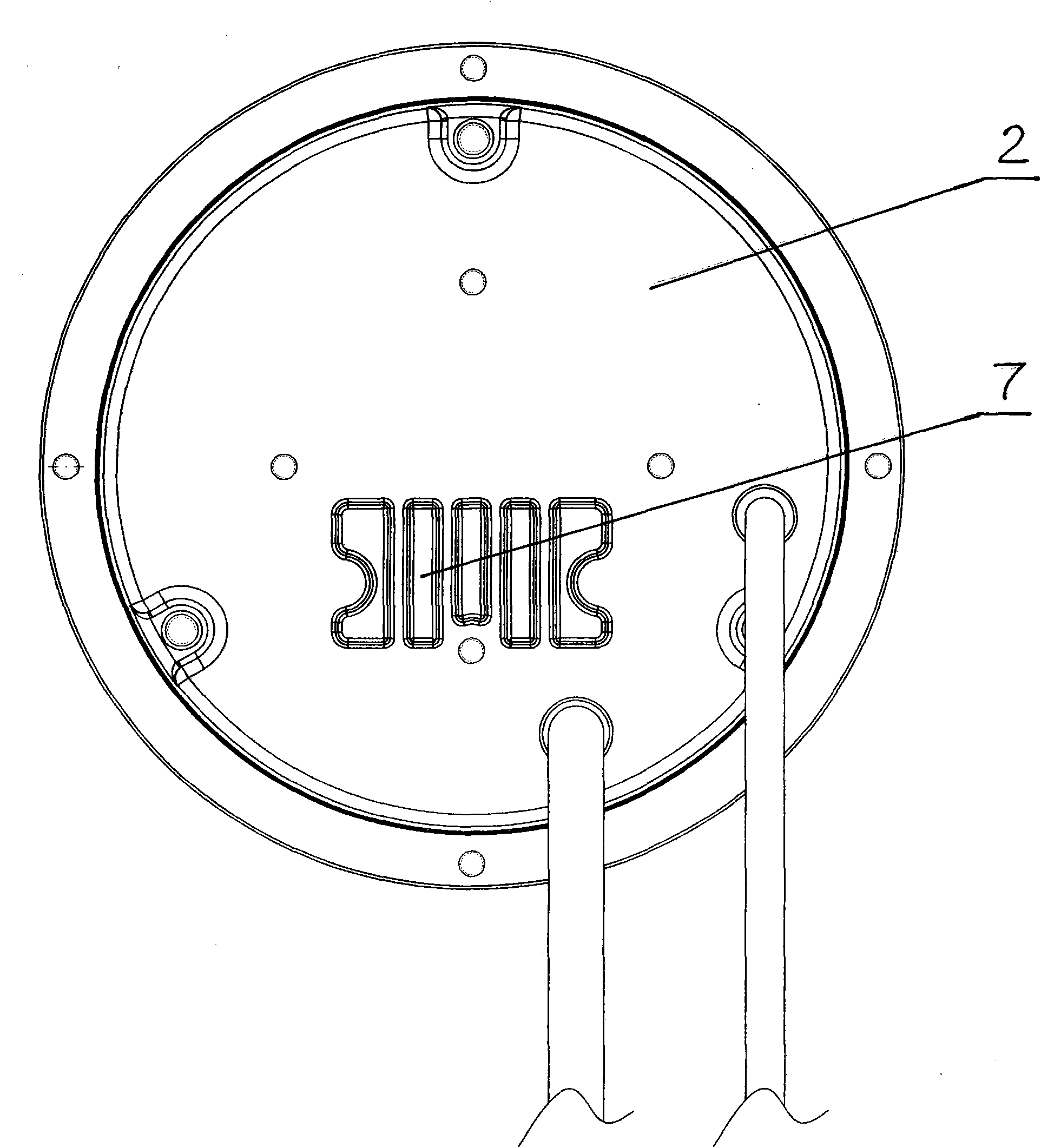 Radiating structure for outer-rotor direct-current brushless motor