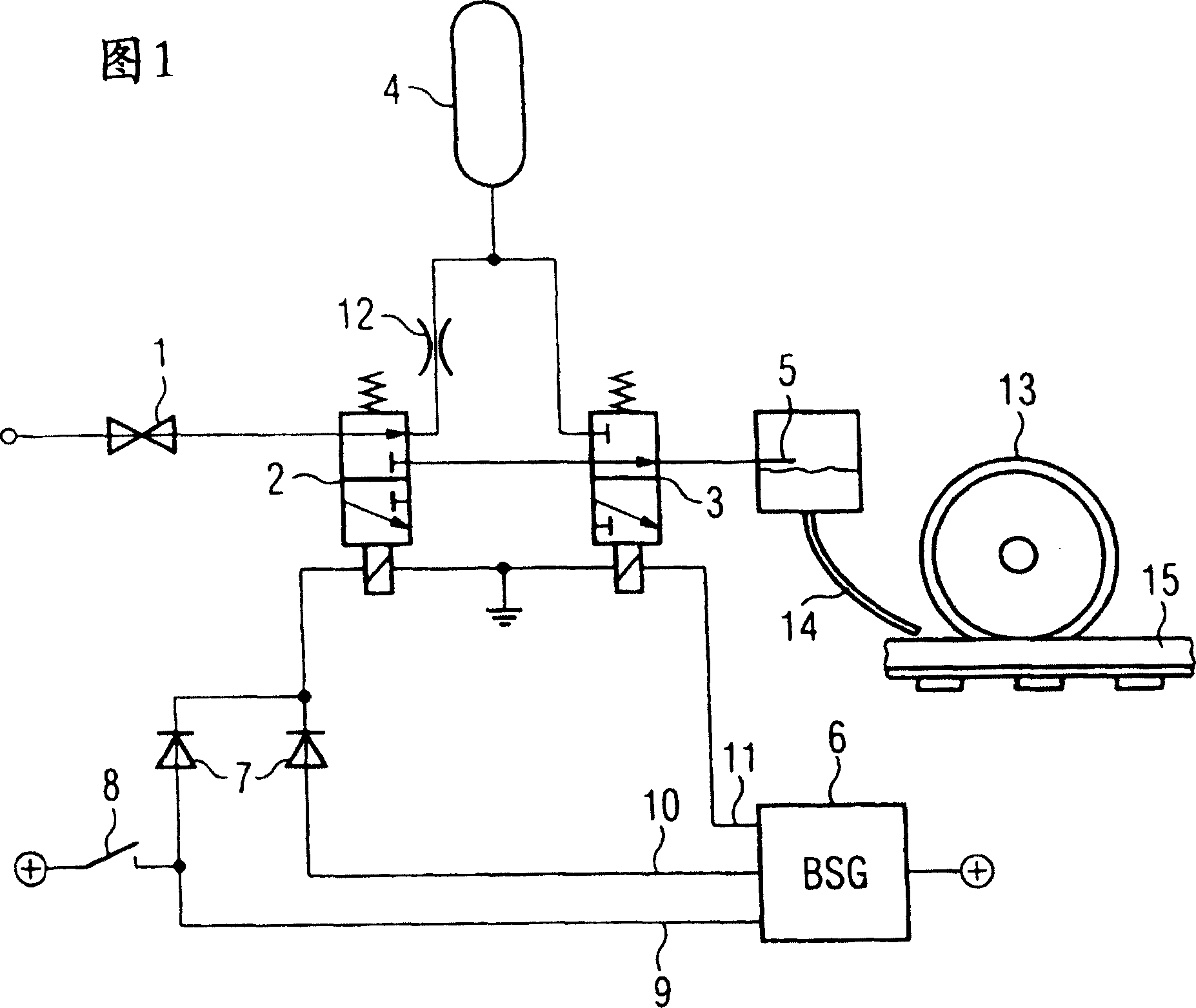 Sanding device for rail vehicles