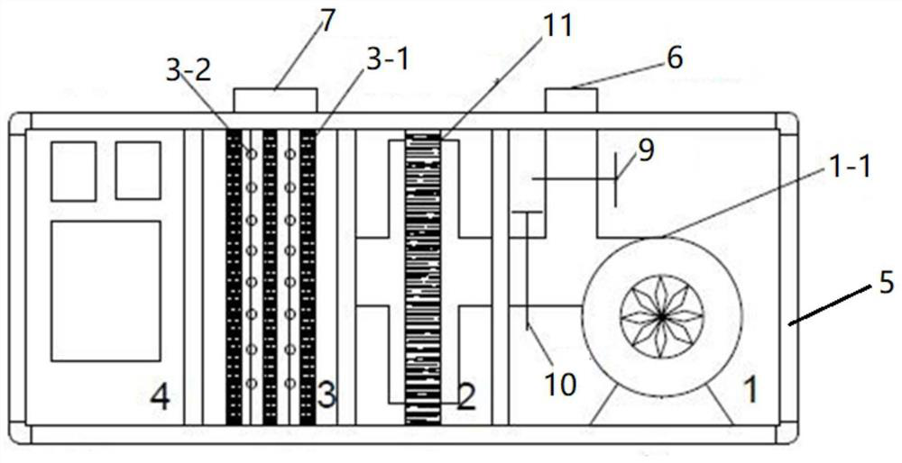 Efficient and rapid toilet air disinfection device and use method thereof