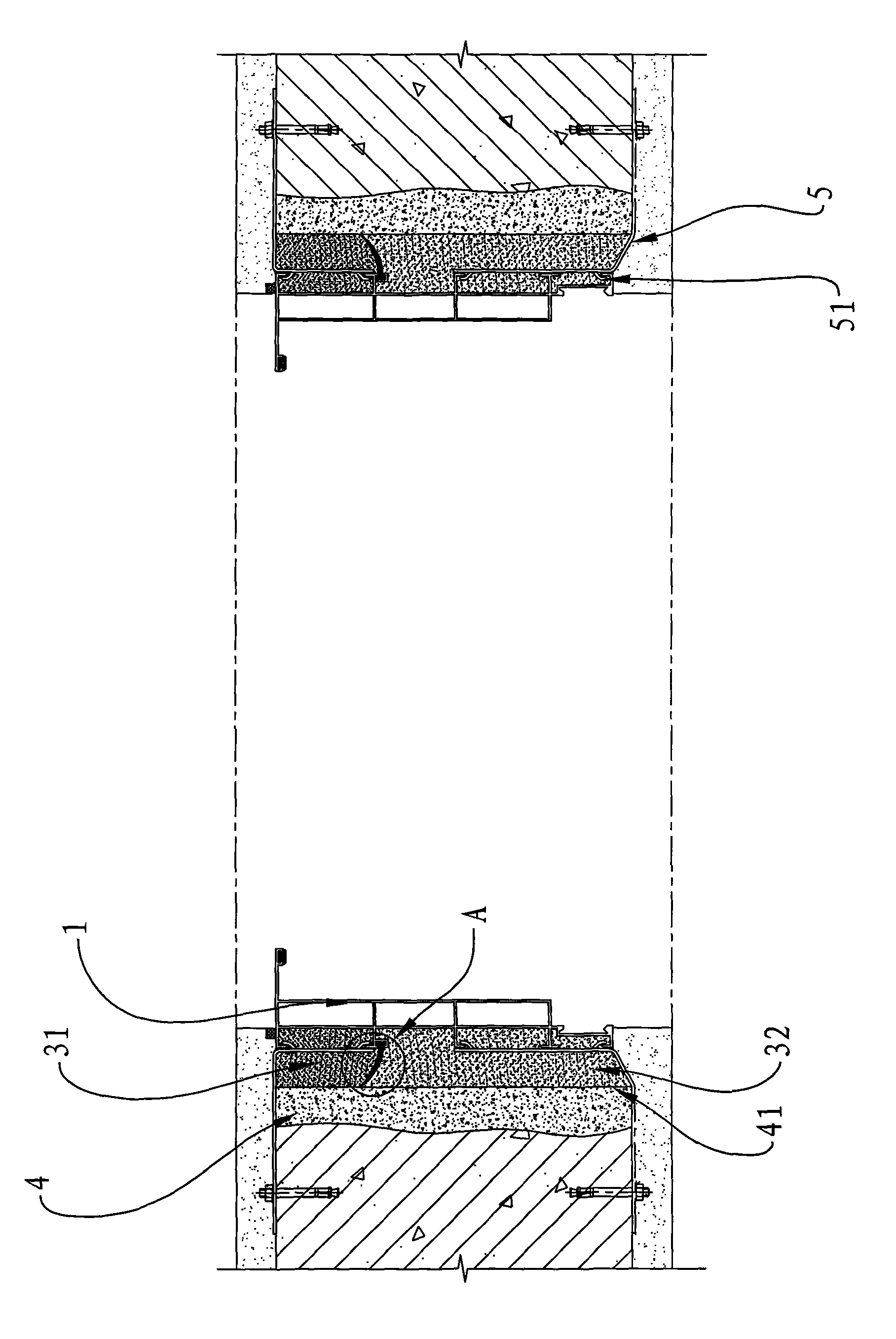 Construction process for filling joints between door and window and universal auxiliary frame and side frame of buildings by pressure injection