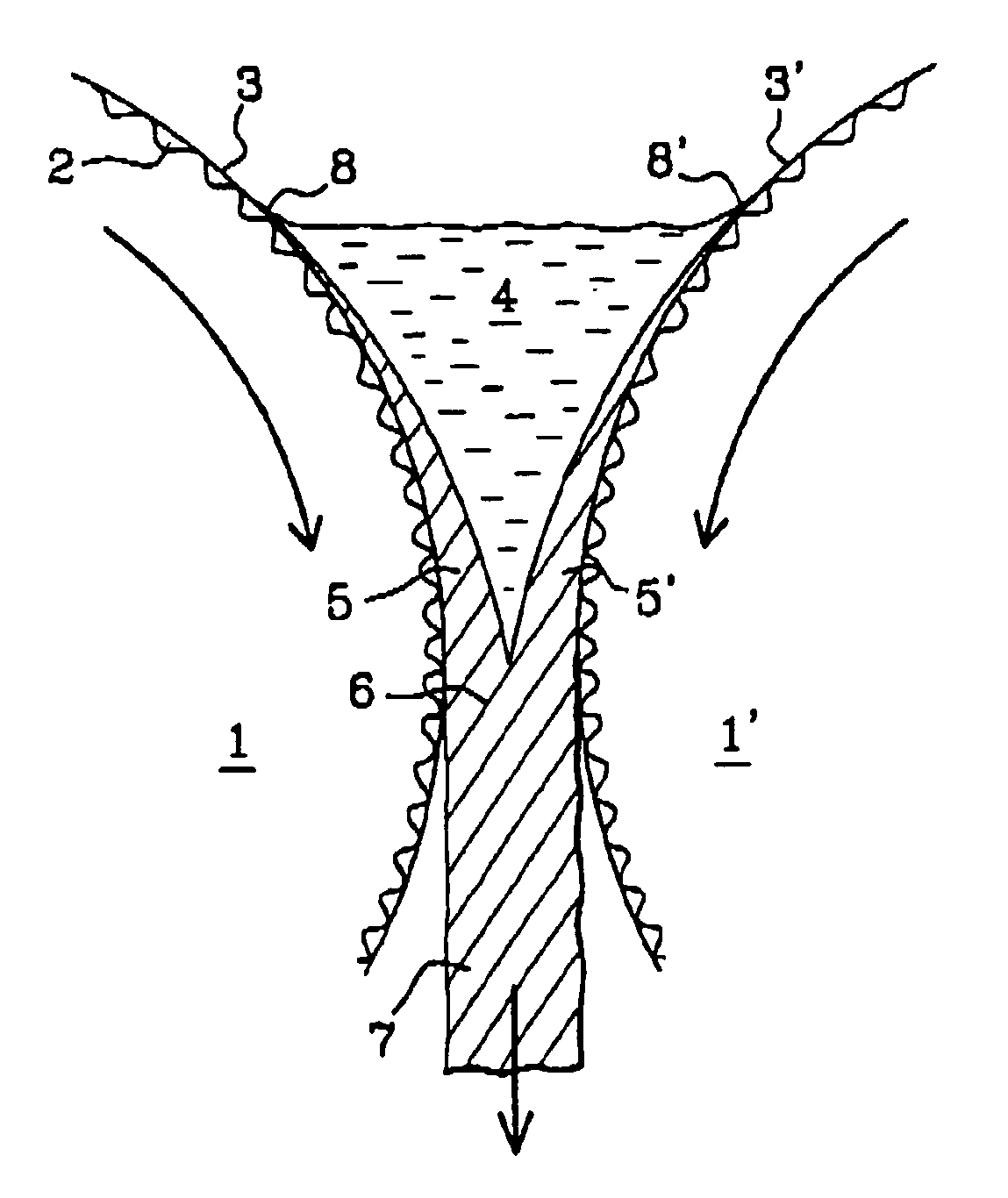 Process for manufacturing carbon-steel strip by twin-roll continuous casting, product produced and apparatus