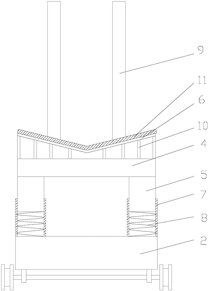 Steel strip coil receiving device