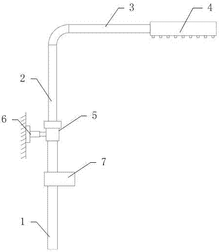 Liftable shower pillar