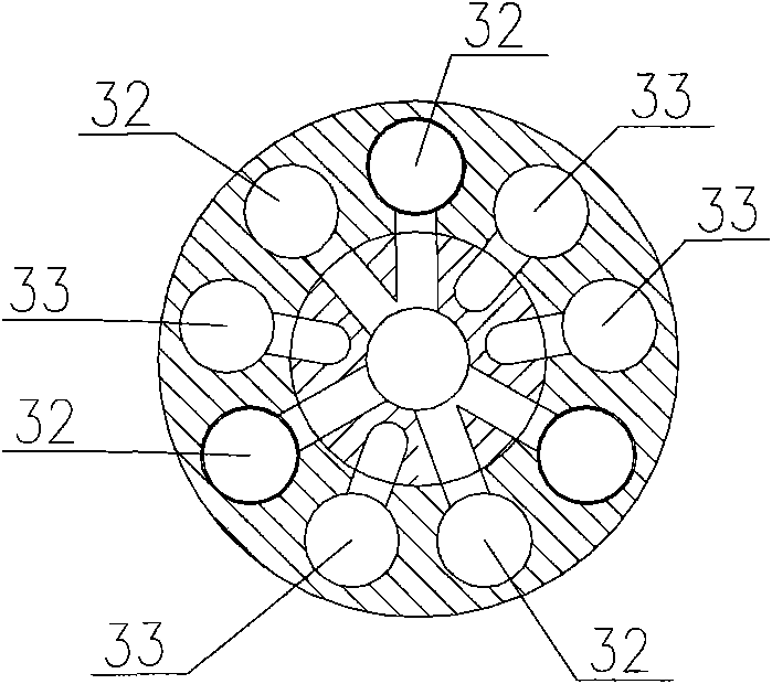 Deep well gas injection supercharging mechanical oil production method and device