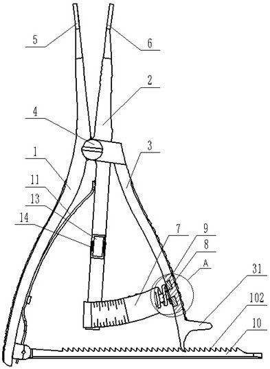 Thighbone and tibia gap balance dilator with pressure sensor