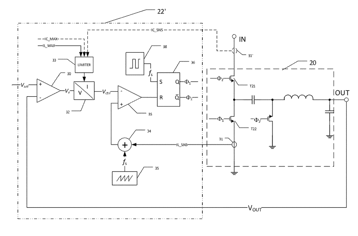 Hybrid capacitive-inductive voltage converter