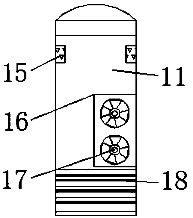 Efficient waste gas treatment device