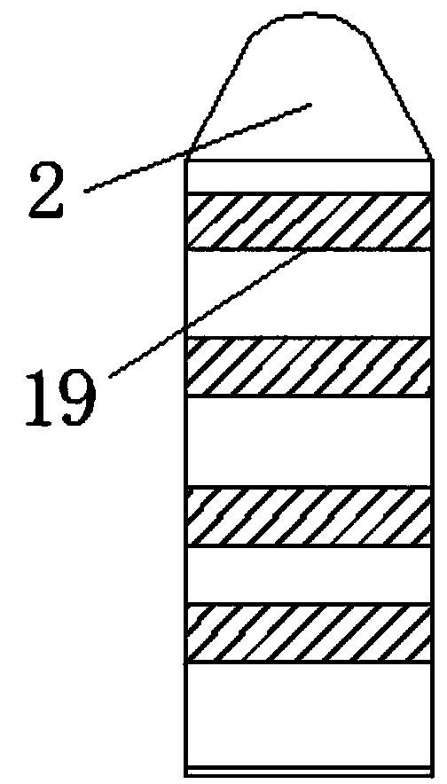 Efficient waste gas treatment device