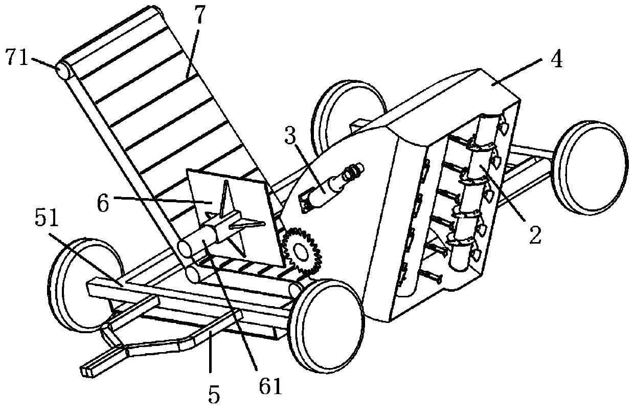 High-grasping-vine vegetable waste collecting and transferring machine and operating method thereof