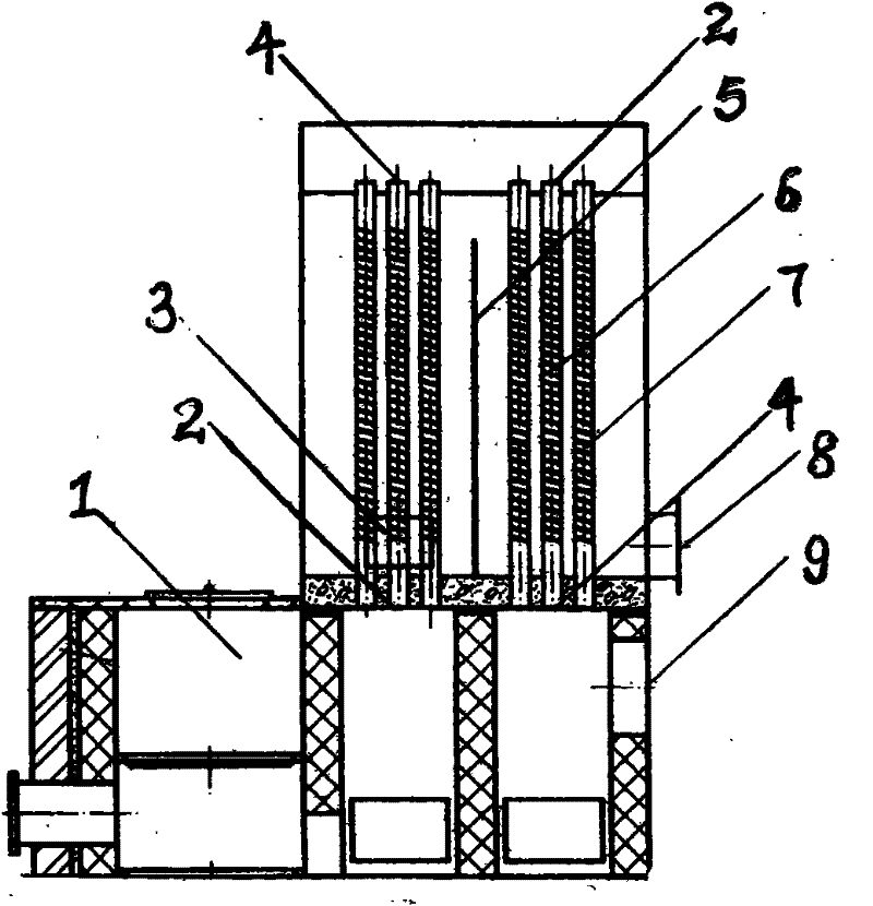 Biomass spiral lamination flame tube hot air furnace