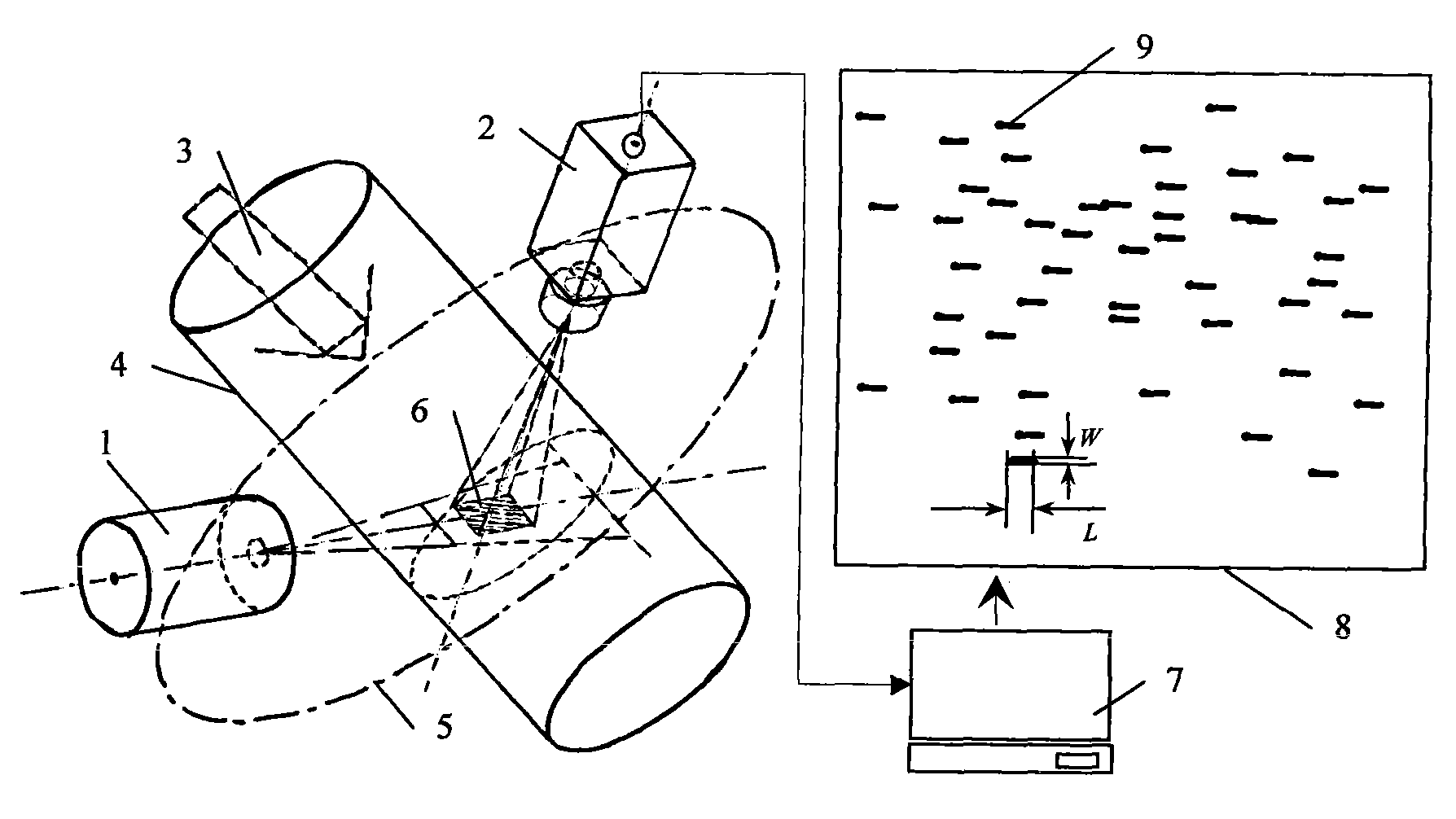 Method and apparatus for on-line measuring two-dimension speed and particle size distribution of granules in pipe