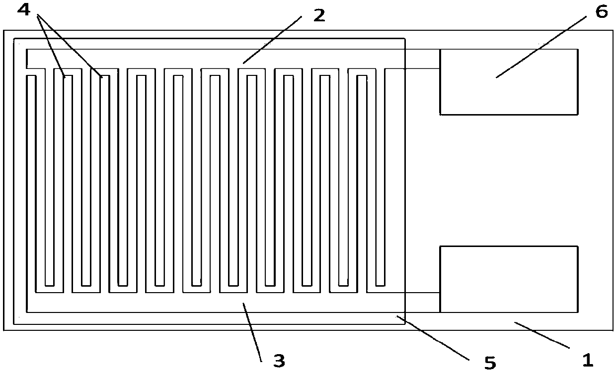 Interdigital electrode array sensor used for quantitatively detecting residual chlorine in water