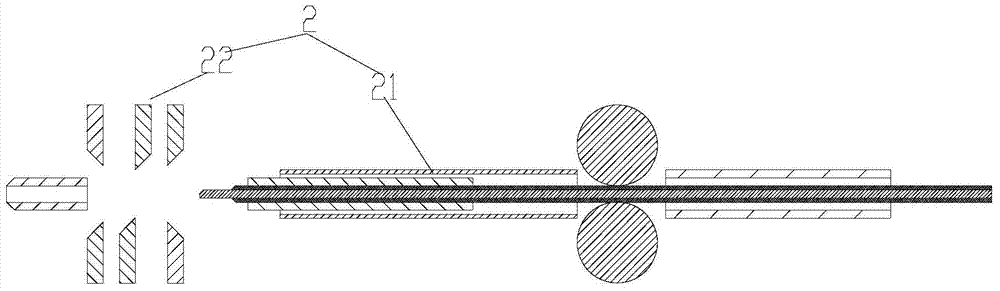 Wire feeding and welding device and method