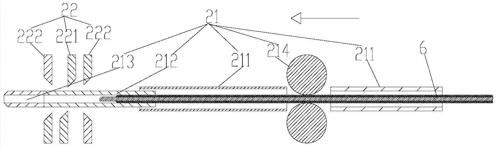 Wire feeding and welding device and method