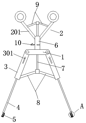 Hook part structure for eye speculum