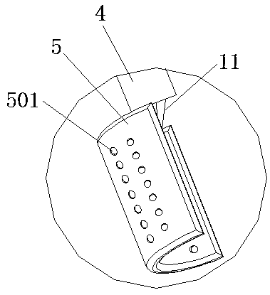 Hook part structure for eye speculum