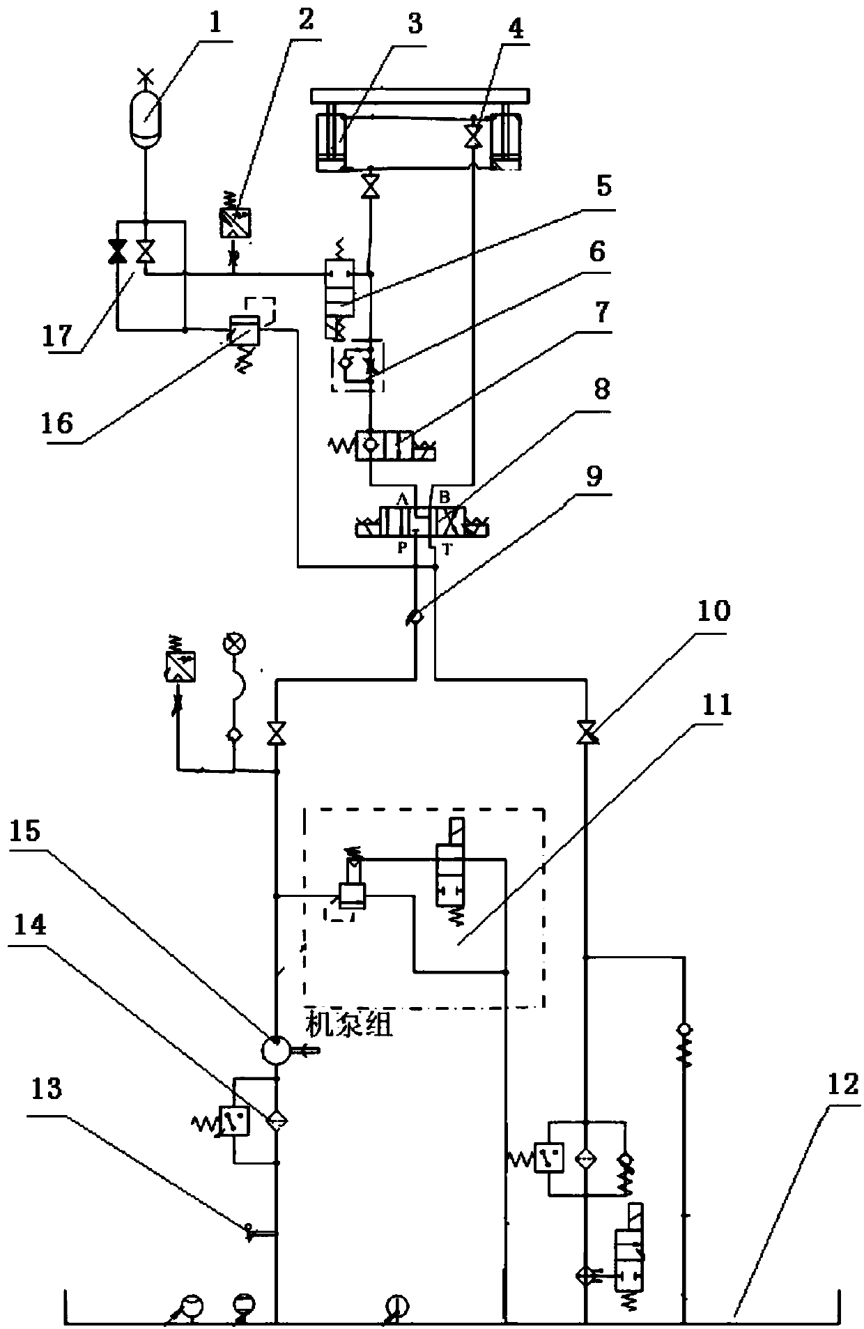 Energy-saving hydraulic servo control system for tyre vulcanizer opening and closing mold