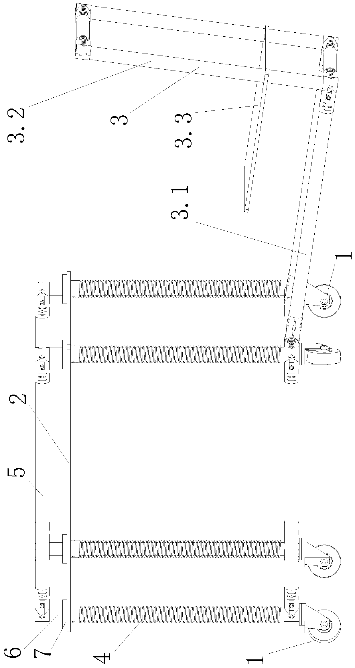 Lamp cup carrying trolley