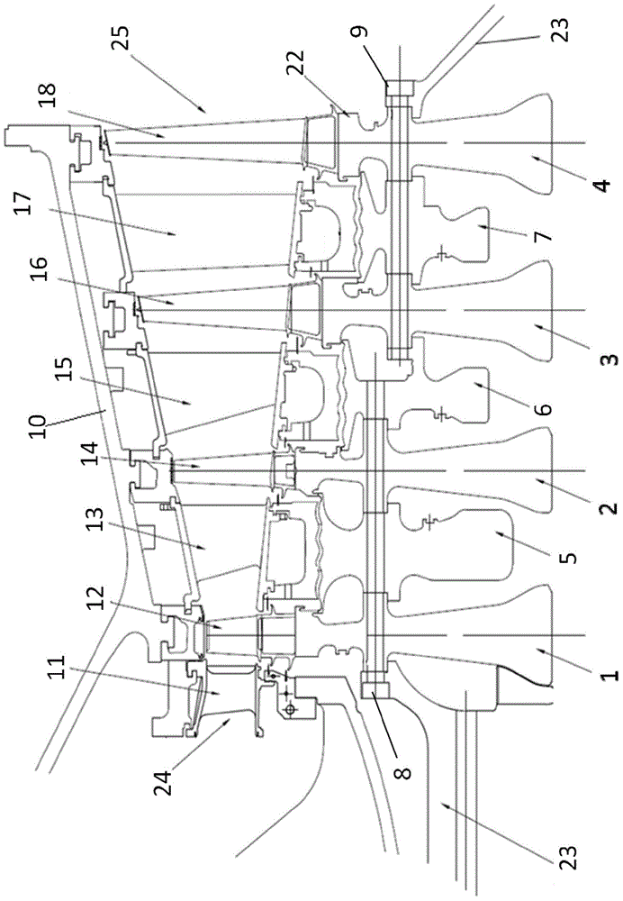 Turbine motor of gas turbine