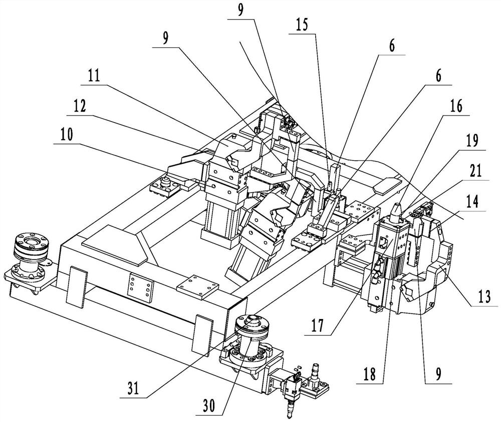 Automatic loading tooling for rear wall outer panel assembly