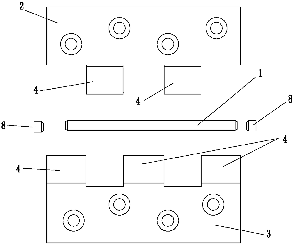 Oilless self-lubricating hinge and manufacturing method thereof