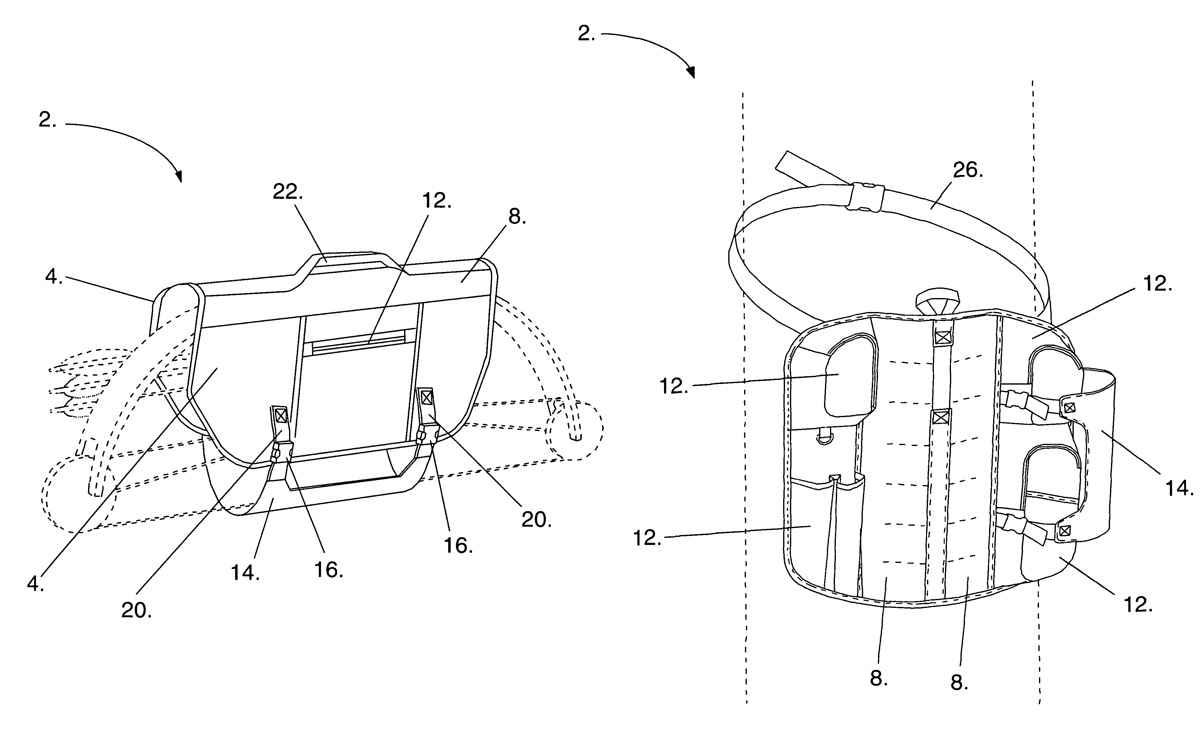 Multifunctional carrier device for hunting equipment