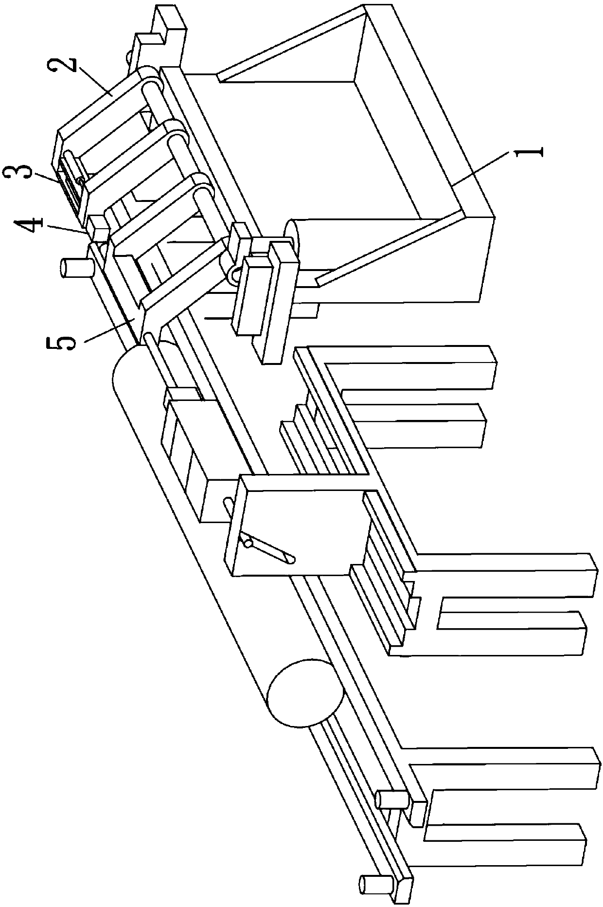 Fixed-length sawing and coding machine of aluminum bars