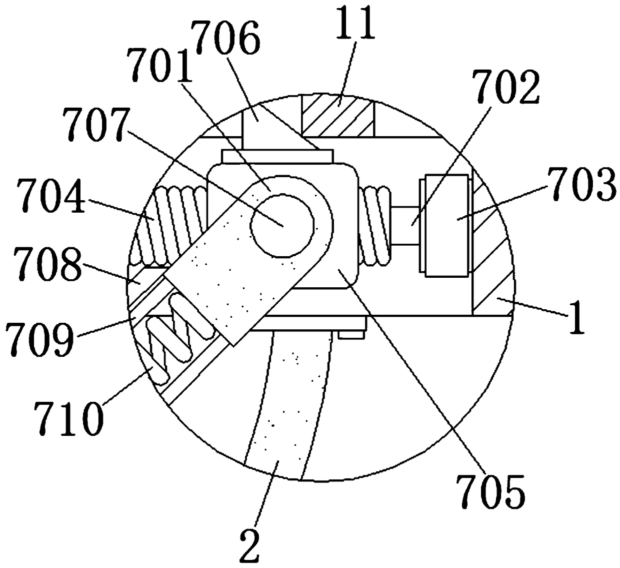 Cast iron pan bottom oil scale cleaning device based on pressurized flushing combined with power scraping