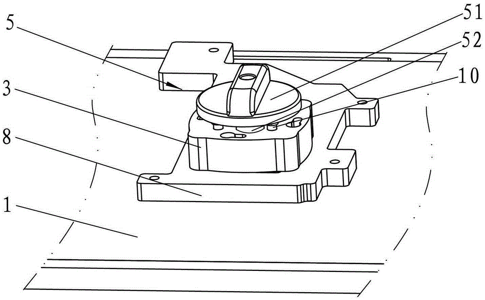 A rotary buckle type electronic chip detection fixture