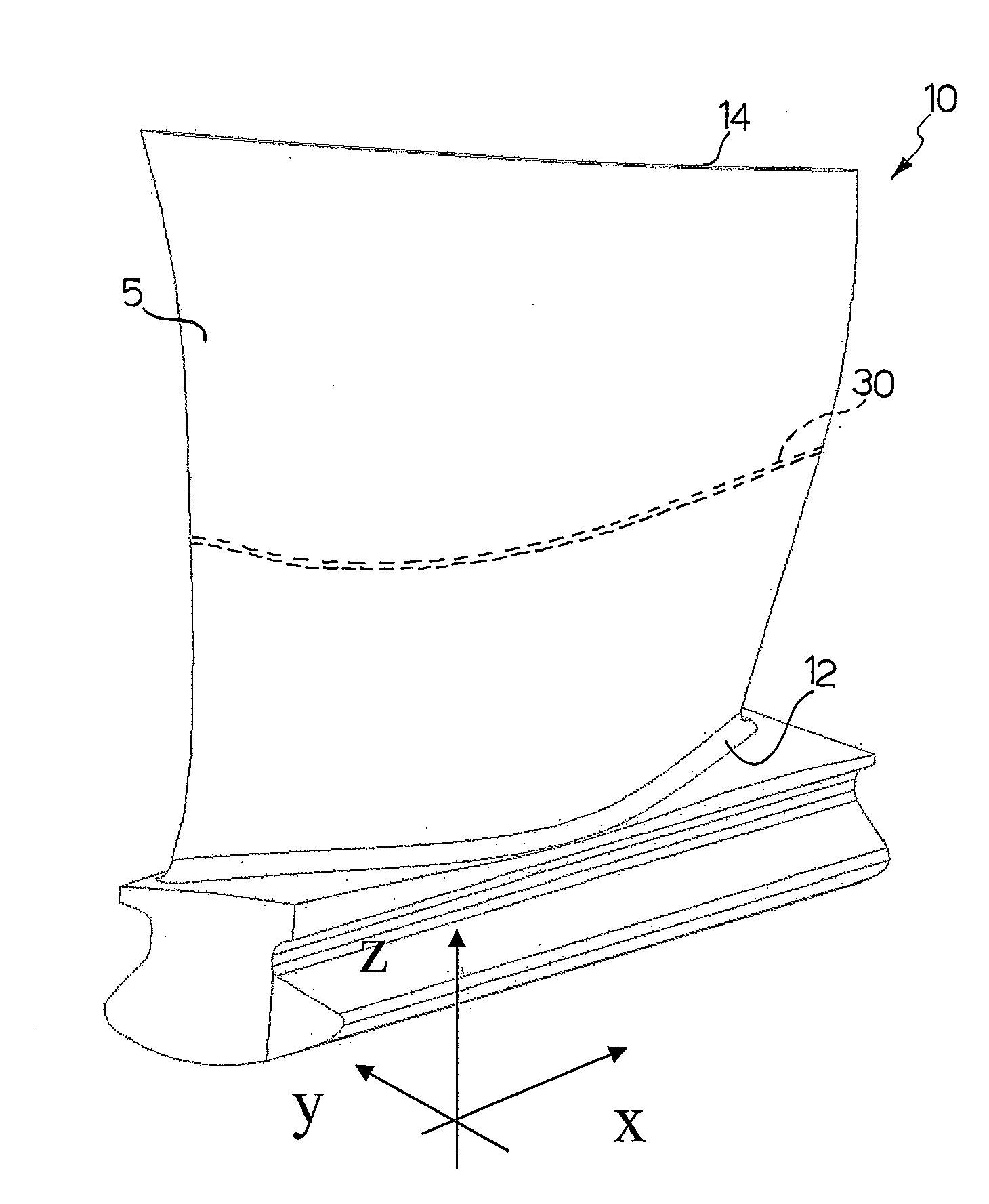 Rotor blade for a second phase of a compressor