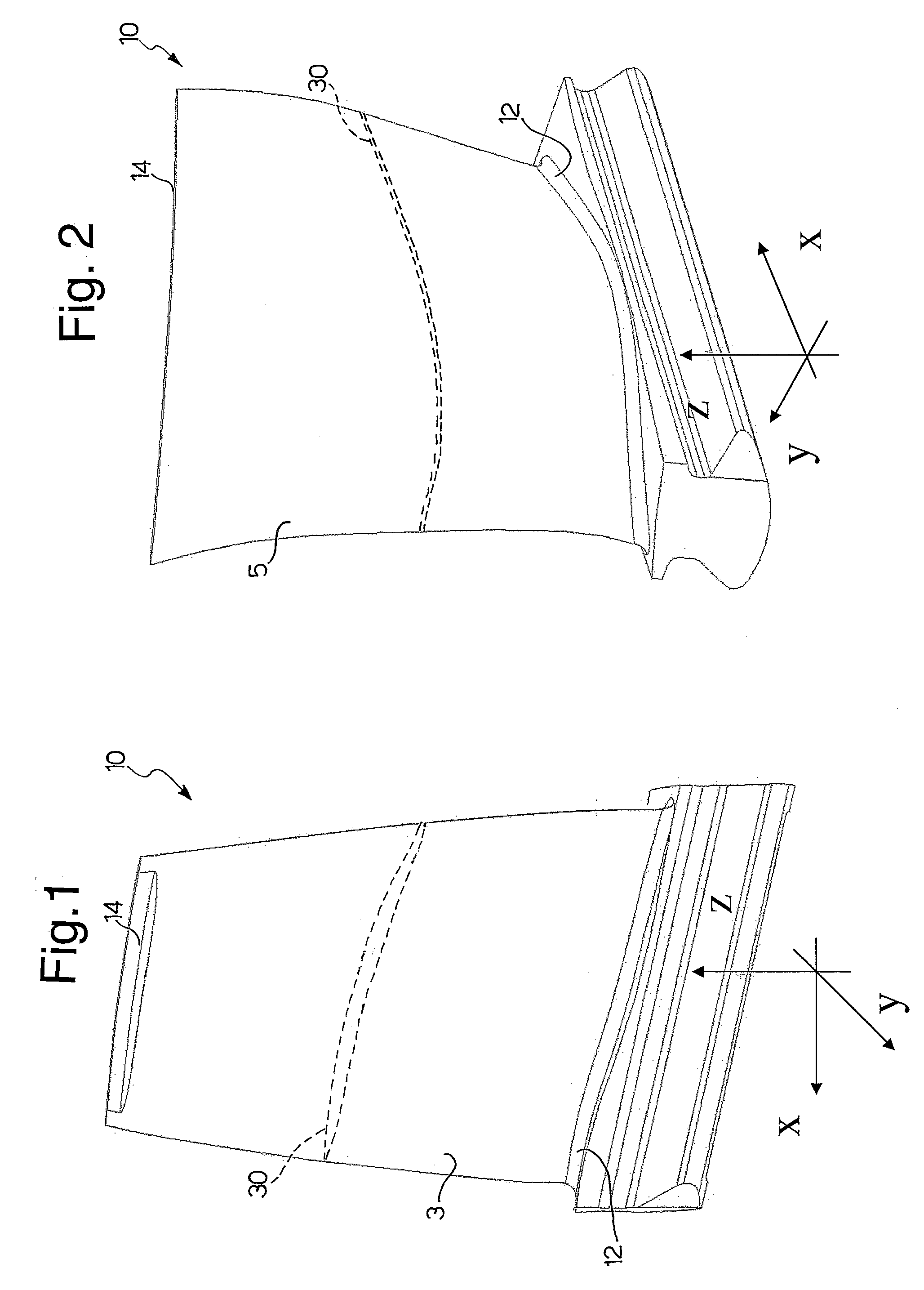 Rotor blade for a second phase of a compressor