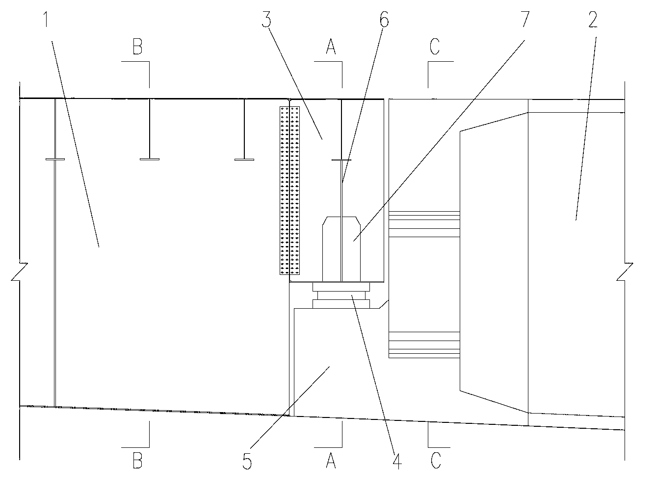 Steel-concrete lapping type combination beam