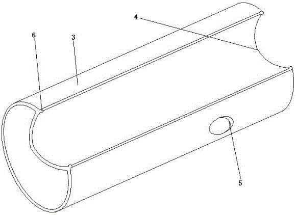 Outer support deformation structure Umbrella handle lined with copper tube