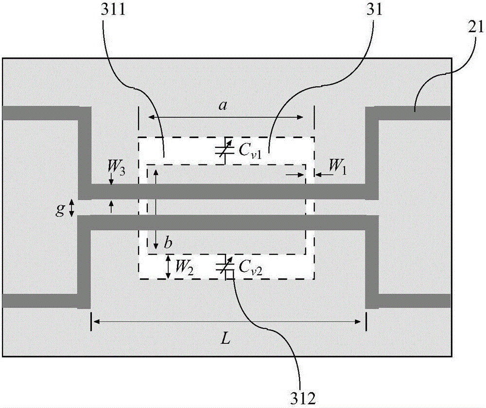 Balance type common-mode filter with adjustable broad band