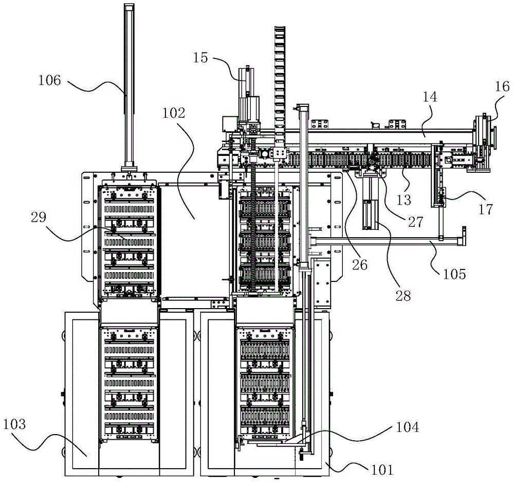 Tab folding and gluing system of automatic packaging machine