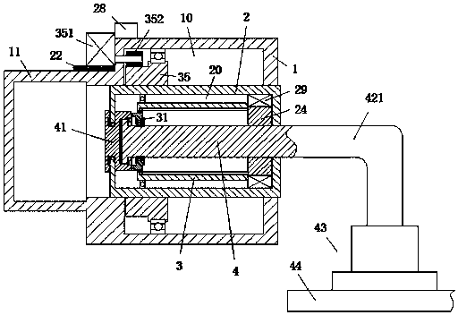 A shock-absorbing processing device for the surface of a plate