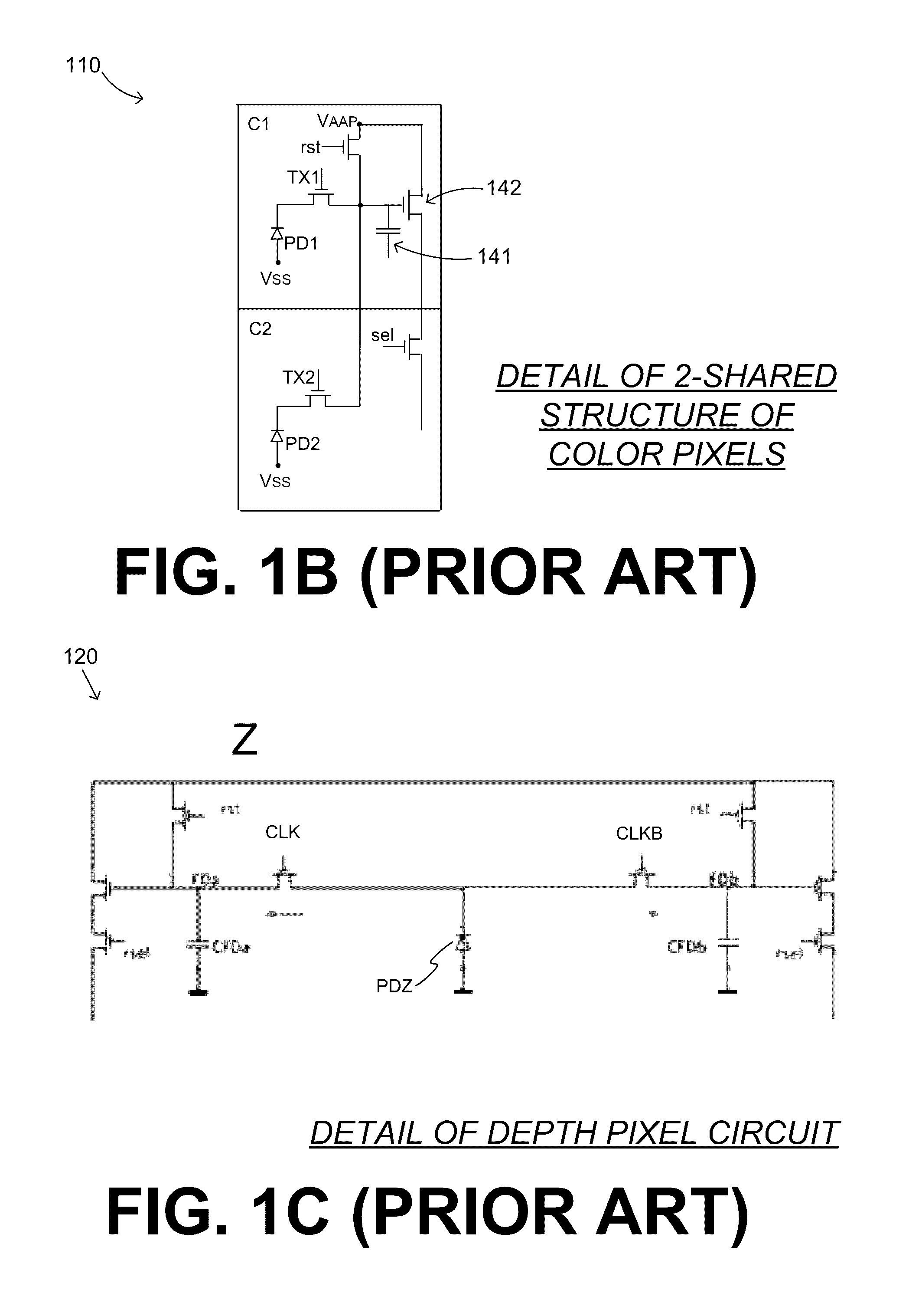 Rgbz pixel arrays, imaging devices, controllers & methods