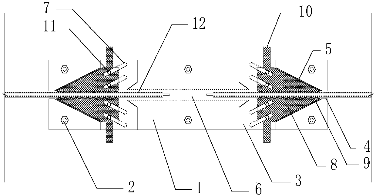 Steel-plastic geo-grid network connecting device